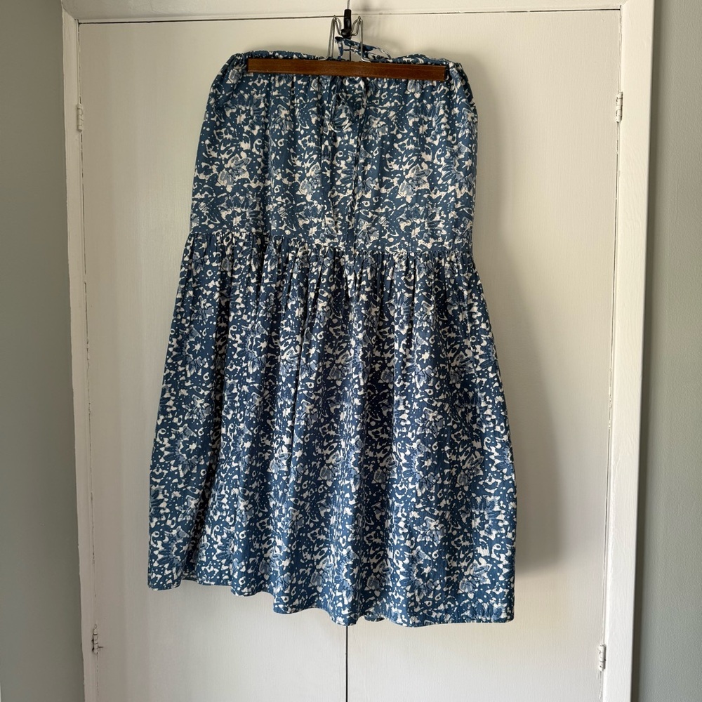 Ulla Johnson Blue Tiered Midi Skirt
